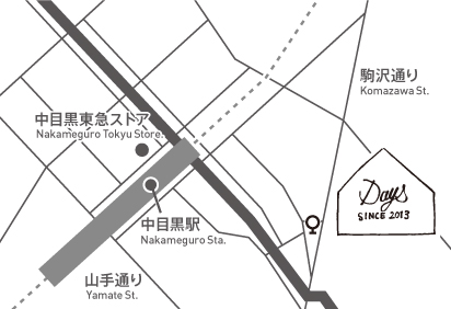 中目黒,DAYS,デイズ,MAP